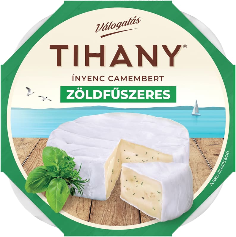 Tihany Ínyenc zöldfűszeres camembert sajt