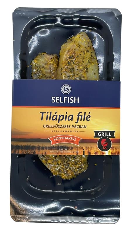 Selfish tilápia filé grillfűszeres
