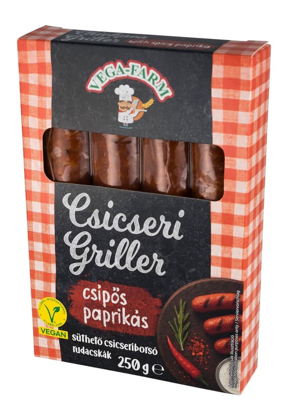 Vega-Farm Csicseri Griller Spicy Vegan Sausages