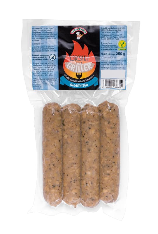 Vega-Farm Csicseri Griller Mediterranean Style Vegan Sausages
