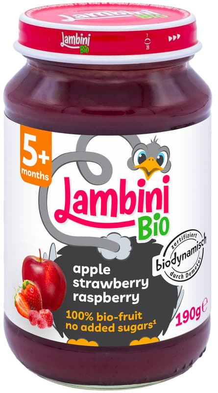 strawberry, raspberry in apple