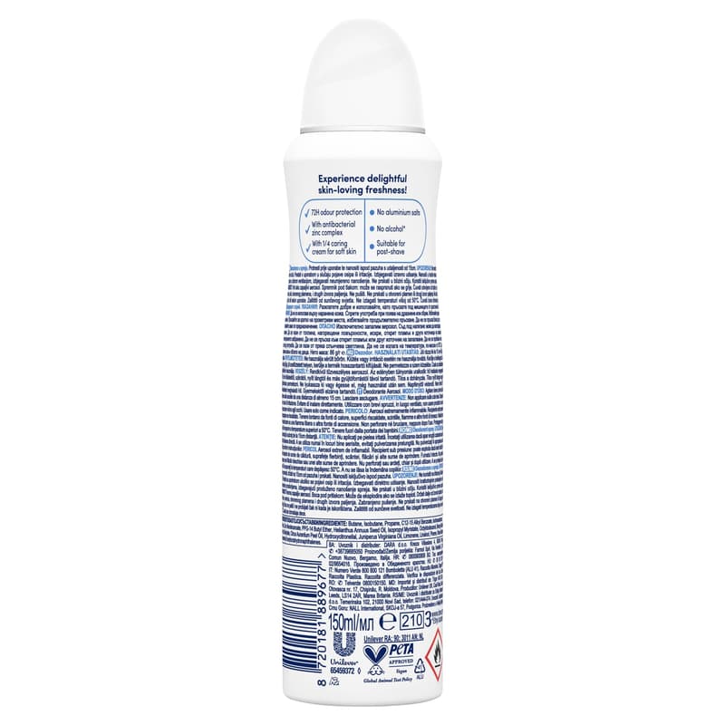 Dove Original deodorant with 0% aluminum salts, aerosol