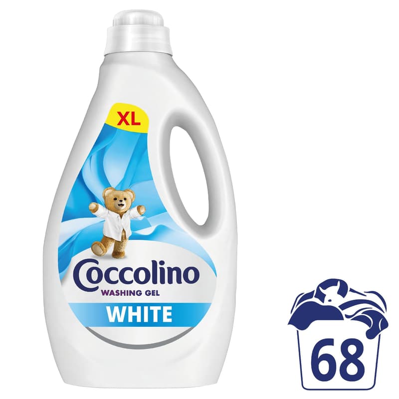 Coccolino Washing Gel for White Clothes 2.72L