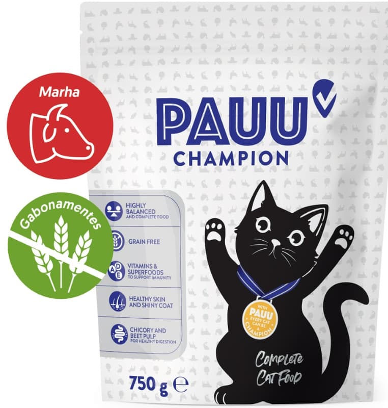 PAUU Champion grain-free granules with fresh beef for cats