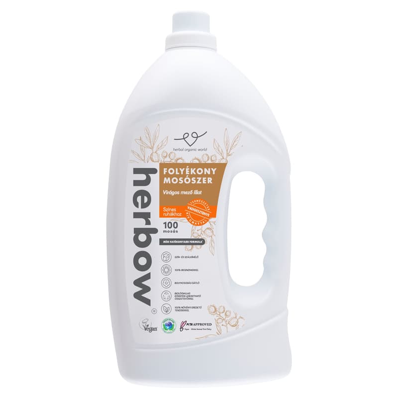 Herbow liquid detergent horse chestnut for colored clothes with a floral field scent