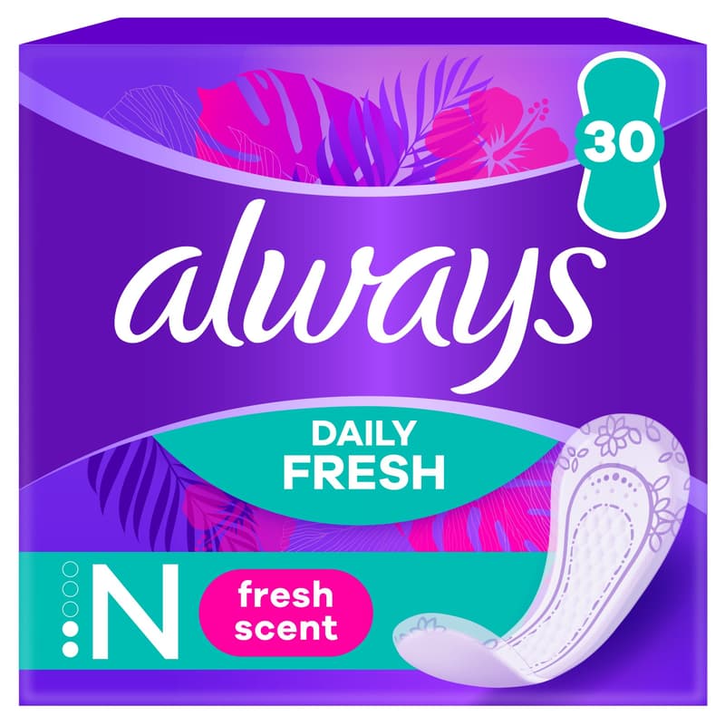 ALW Dailies Liners Fresh&P Normal 30CT