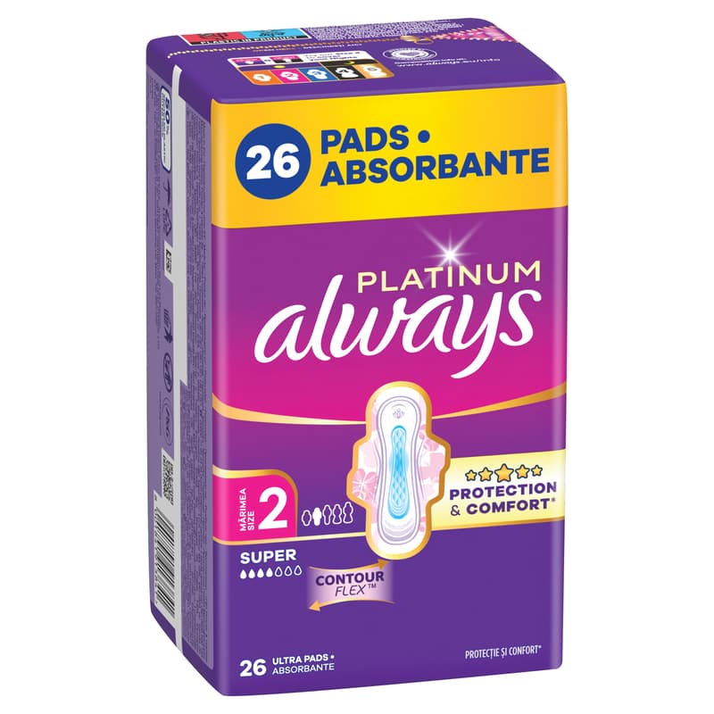 Always Platinum Egészségügyi Betét, 2-es méret, 26 db