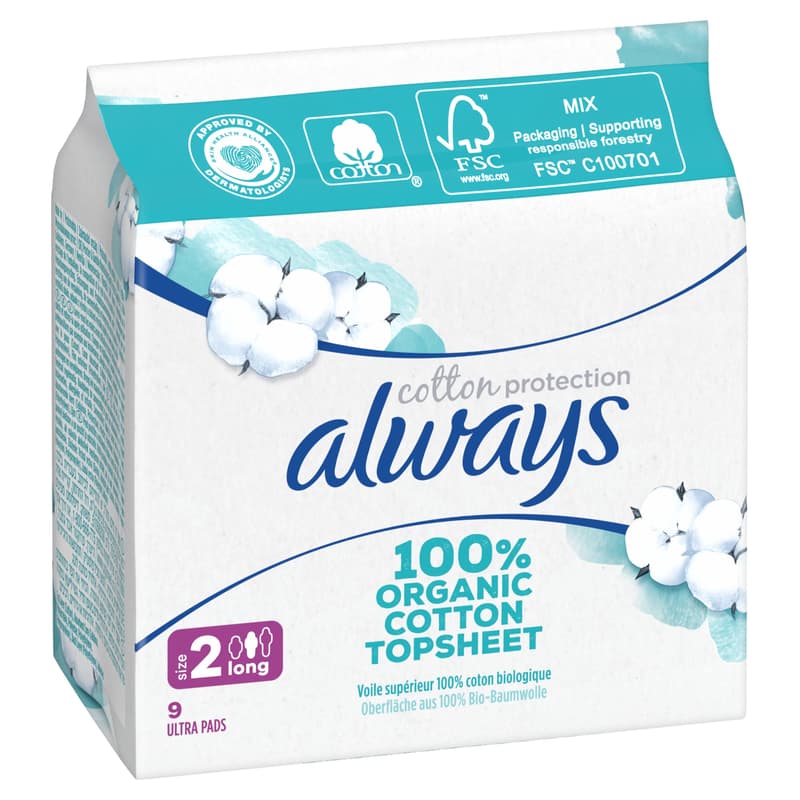 Always Cot Pro Pads Long Wing 9CT
