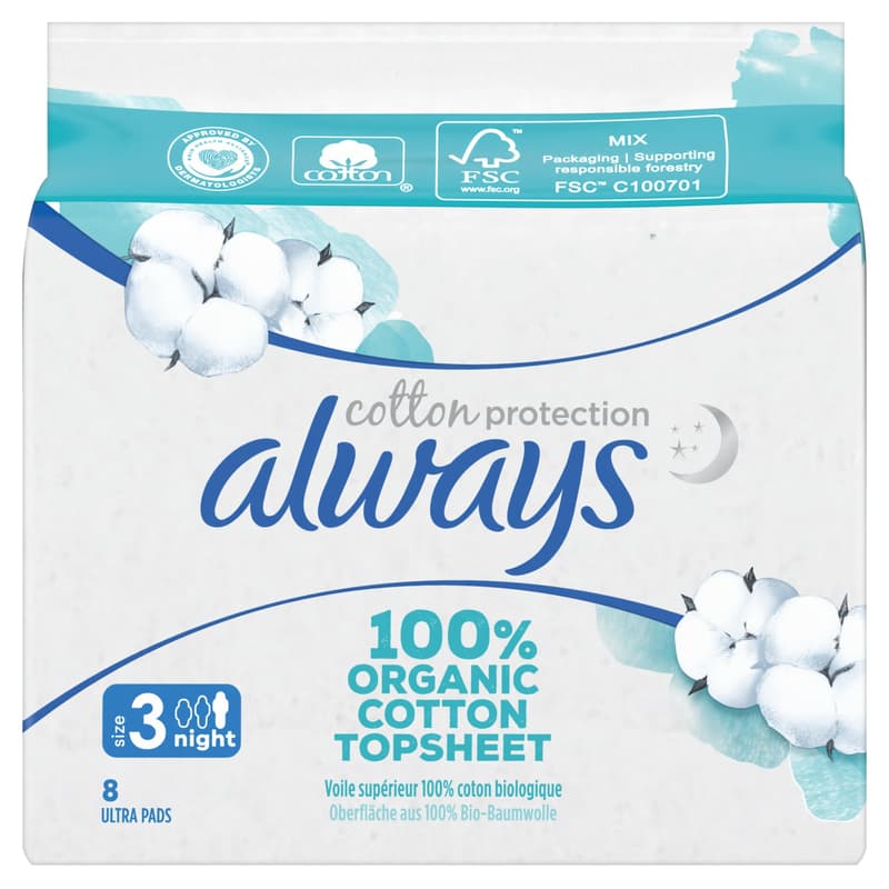 Always Cotton Protection Ultra Éjszakai betét