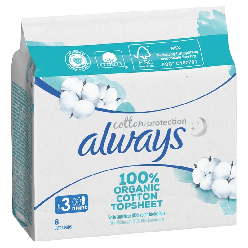 Always Cotton Protection Ultra Éjszakai betét