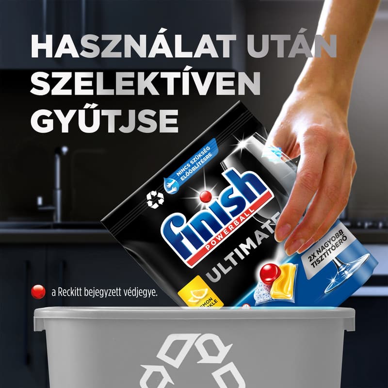 Finish Ultimate All in 1 mosogatógép kapszula, Citrom illat