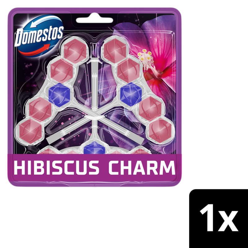 Domestos Aroma Lux Hibiscus WC illatosító blokk, 3x50g