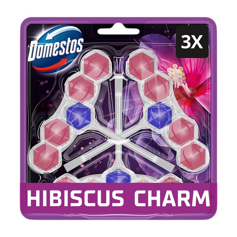 Domestos Aroma Lux Hibiscus WC illatosító blokk, 3x50g