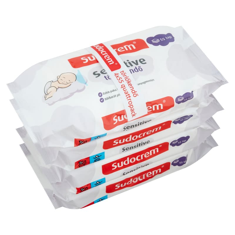 Sudocrem Sensitive wet wipes 4x55 sheets