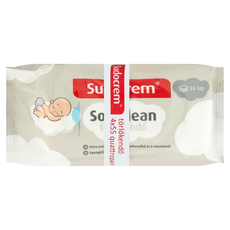 Sudocrem Soft Clean wet wipes 4x55 sheets