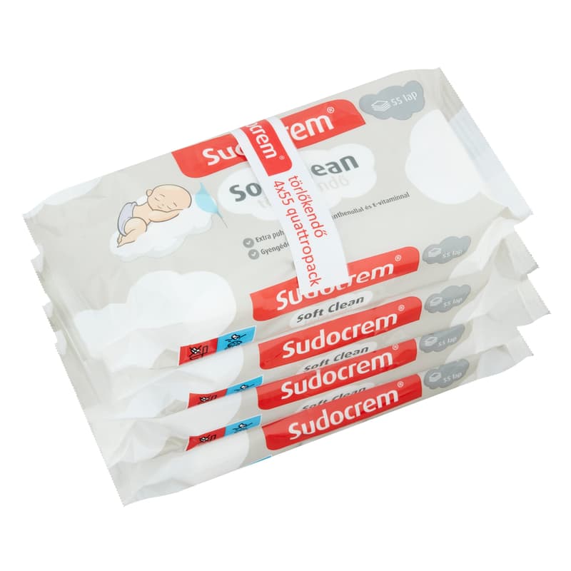Sudocrem Soft Clean wet wipes 4x55 sheets