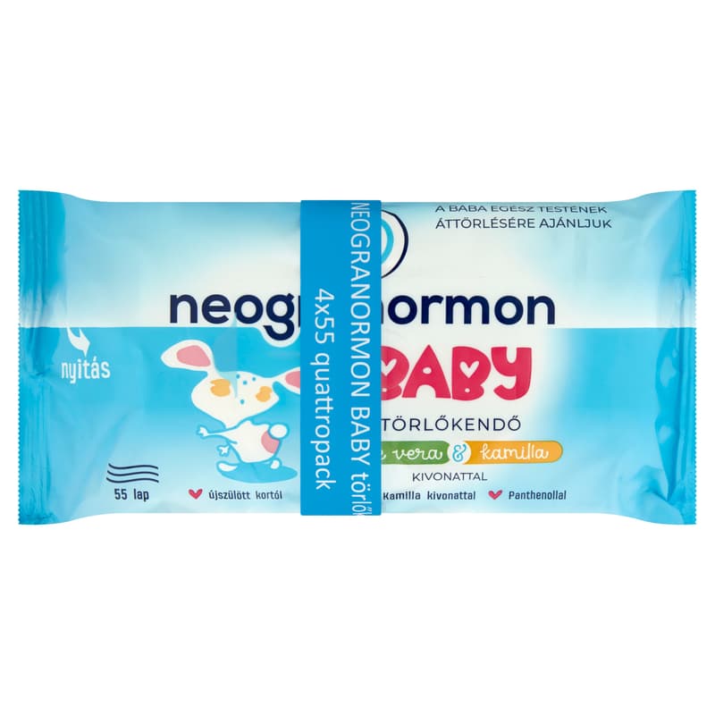 Neogranormon Baby nedves törlőkendő 4x55 lapos