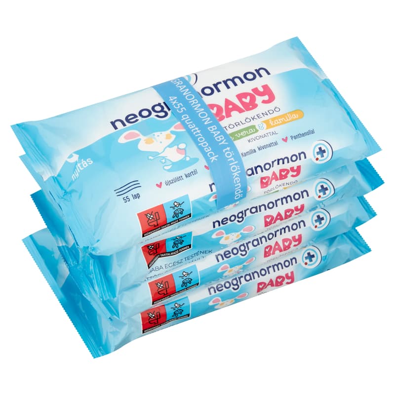 Neogranormon Baby nedves törlőkendő 4x55 lapos