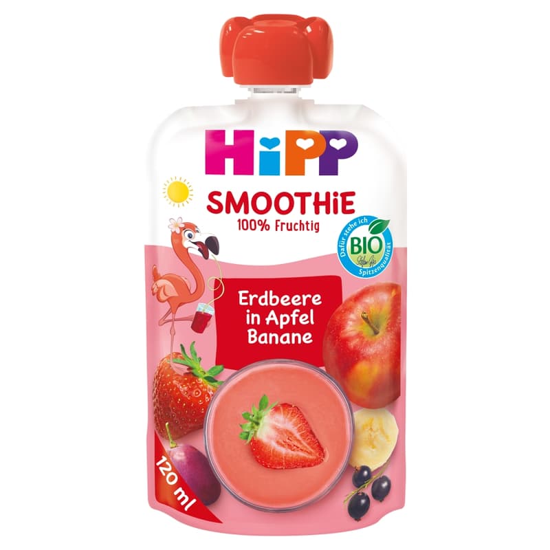 Hipp Organic Smoothie Strawberry in Apple and Banana from 1 year old