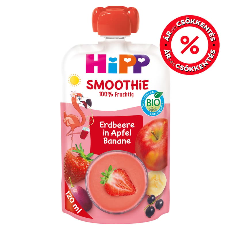 Hipp Organic Smoothie Strawberry in Apple and Banana from 1 year old
