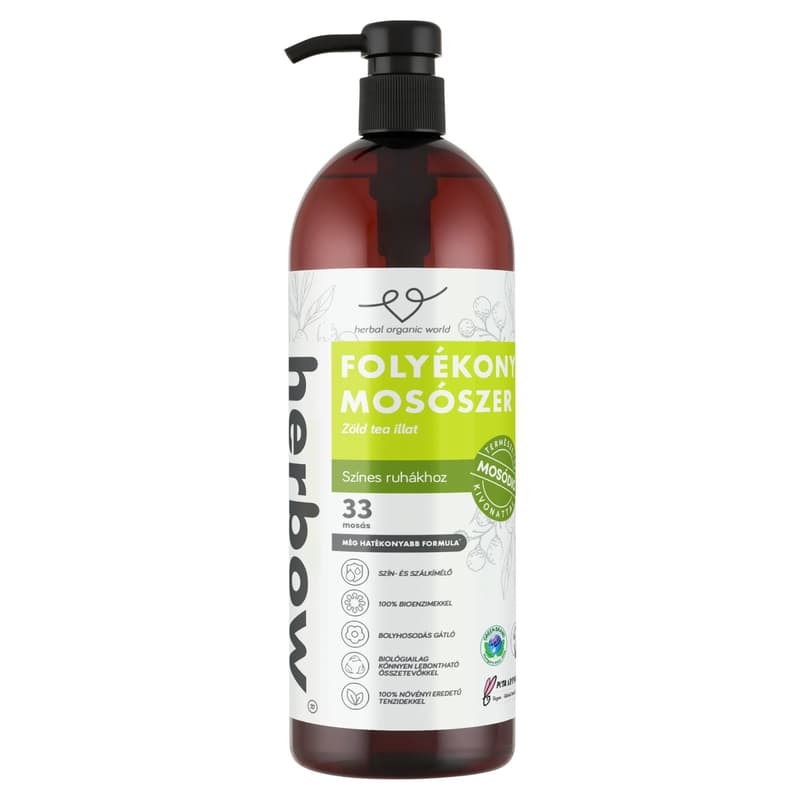 Herbow liquid detergent for colored clothes - Color harmony (Green tea scent)