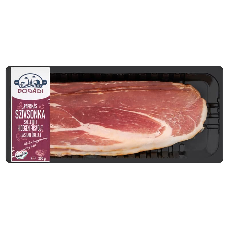 Sliced ham with paprika
