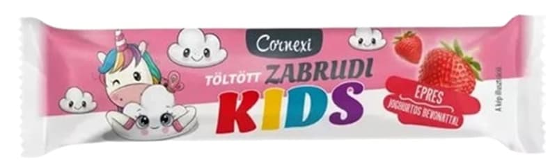 Cornexi KIDS Oat bar with vanilla flavour and strawberry filling with yogurt coating