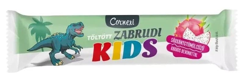 Cornexi KIDS Oat bar with dragon fruit flavour and raspberry filling with cocoa coating