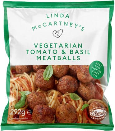 Linda McCartney's Pea Protein Vegetarian Tomato & Basil Meatballs