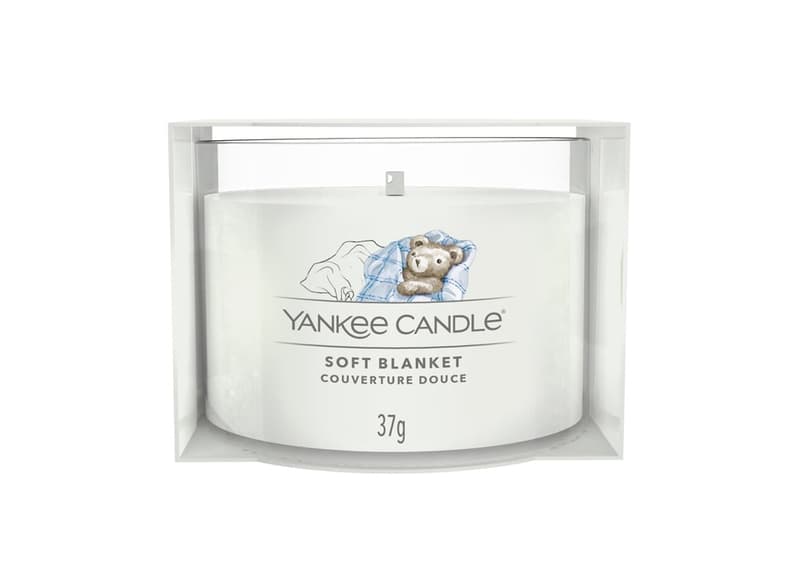 Yankee Candle gyertya - kis üvegben Puha takaró illatú
