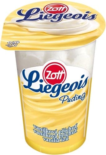 Zott Liegeois Vanilla Pudding with Whipped Cream