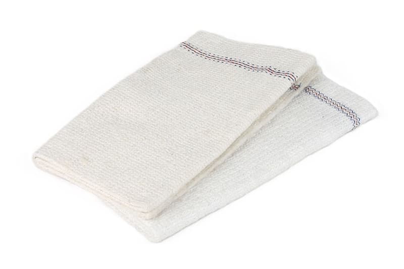 Cotton washcloth, hemmed