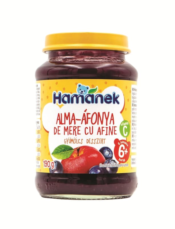 Hamánek dessert apple cranberry from 4 months of age