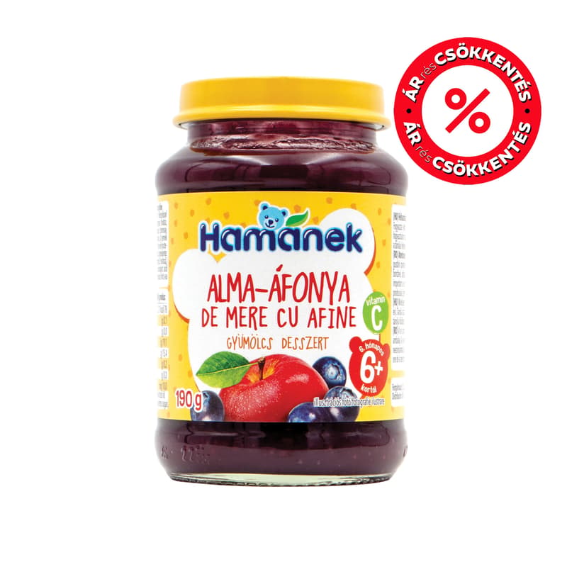 Hamánek dessert apple cranberry from 4 months of age