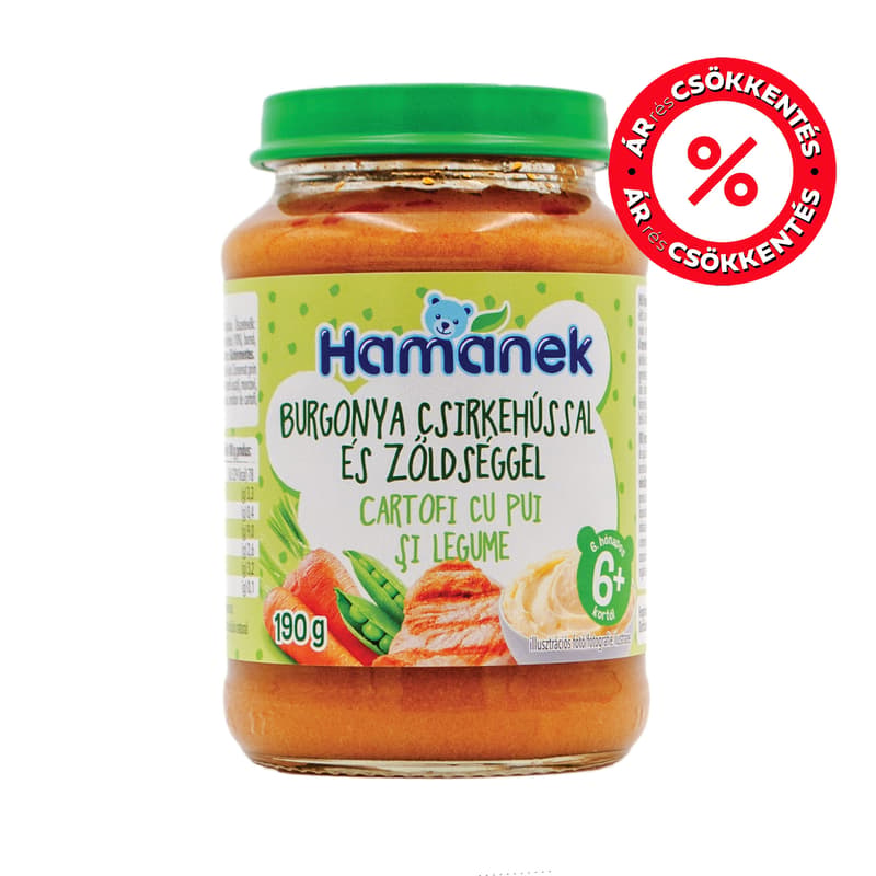 Hamánek menü burgonya csirkehússal és zöldséggel 6 hónapos kortól