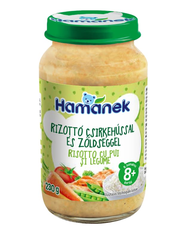 Hamánek menü rizottó csirkehússal és zöldséggel 8 hónapos kortól