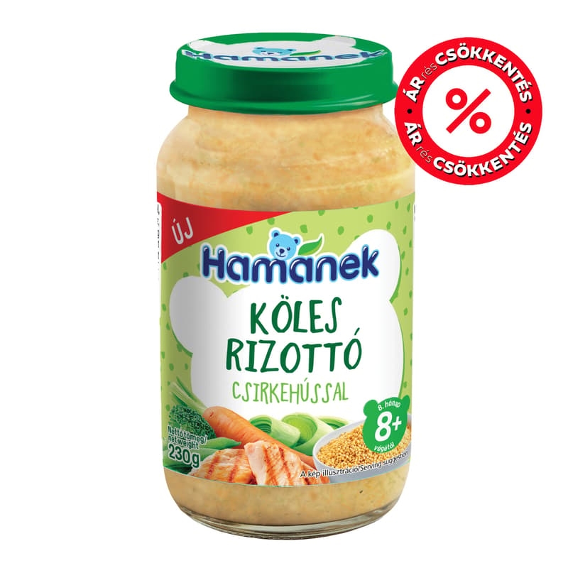 Hamánek menü rizottó csirkehússal és zöldséggel 8 hónapos kortól
