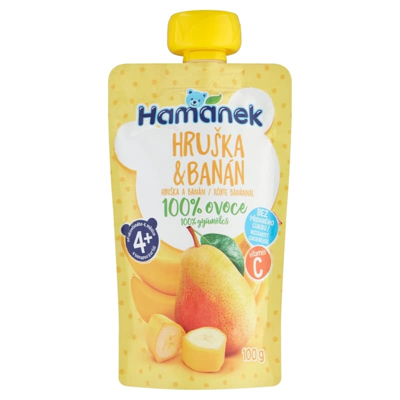 Hamánek dessert pear banana in sachet