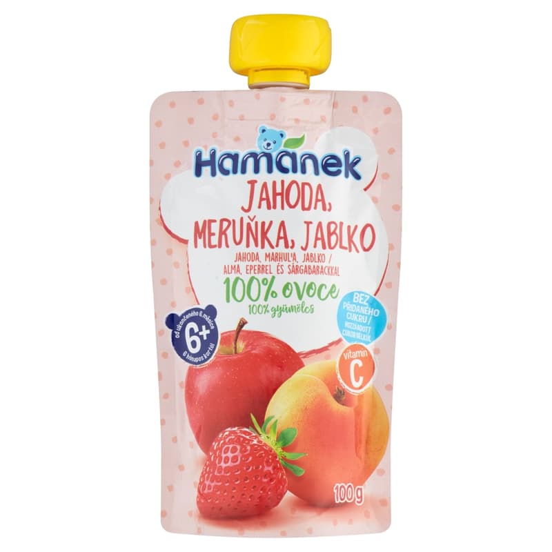 Hamánek dessert apple strawberry apricot sachet