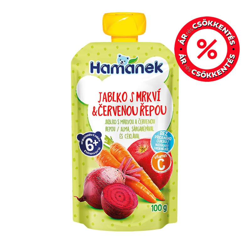 Hamánek dessert apple carrot beetroot sachet
