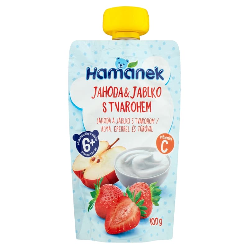 Hamánek dessert apple strawberry cottage cheese sachet