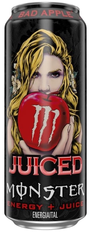 Monster Bad Apple carbonated drink with fruit juice from fruit concentrate, with caffeine