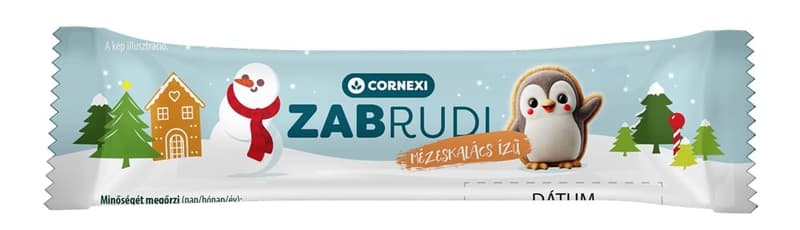 Cornexi Zabrudi Mézeskalácsízű, csokoládés töltelékkel töltött zabrúd, kakaós bevonattal (a csomagolás véletlenszerű)