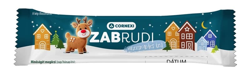 Cornexi Zabrudi Mézeskalácsízű, csokoládés töltelékkel töltött zabrúd, kakaós bevonattal (a csomagolás véletlenszerű)