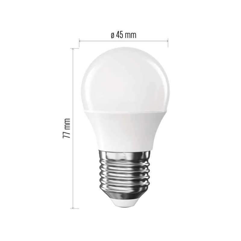 EMOS LED izzó Classic Mini Globe / E27 / 4,2 W (40 W) / 470 lm / Természetes fehér