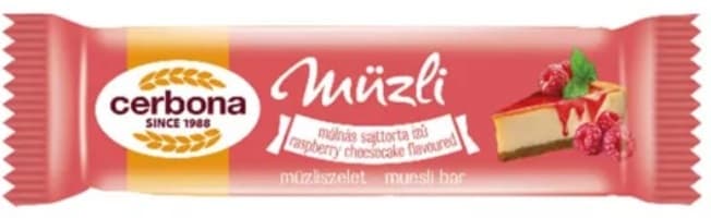 Cerbona málnás sajttorta szelet