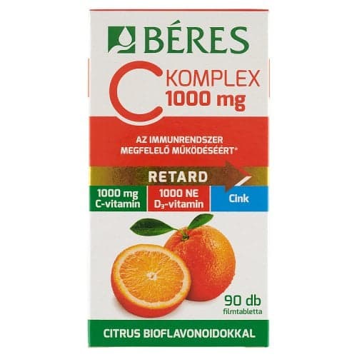 Béres C Complex 1000 mg C D3 Zn bioflavonoid film-coated tablets 90 pcs