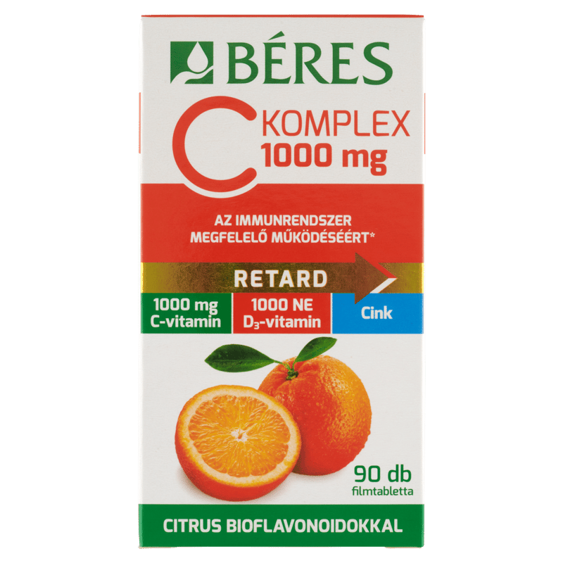 Béres C Complex 1000 mg C D3 Zn bioflavonoid film-coated tablets 90 pcs