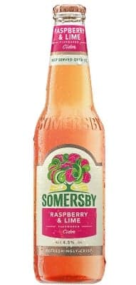 Somersby cider with respberry and lime falvour