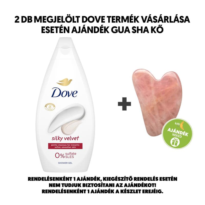 Dove Silky Velvet női krémtusfürdő, 720 ml